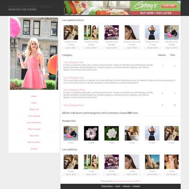 Advanced Coppermine Theme