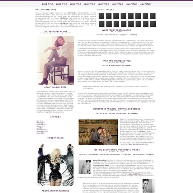 White Minimum Wordpress
