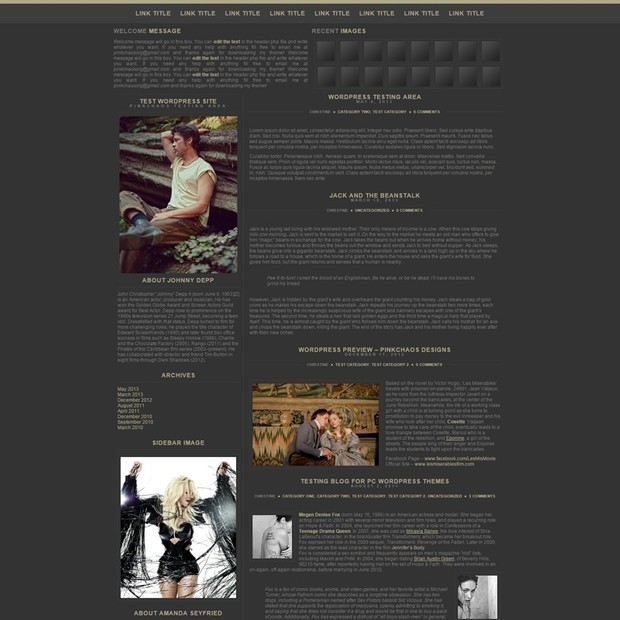 Dark Minimum Wordpress