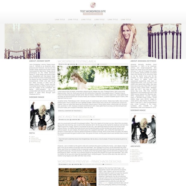 Three Column Wordpress Theme