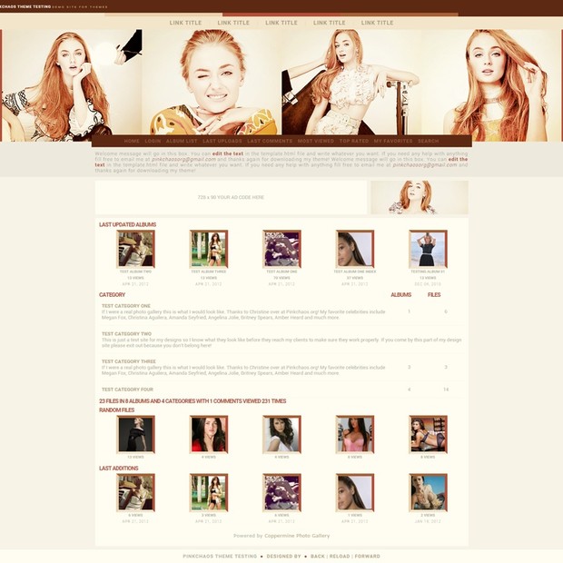 Yellow Coppermine Theme