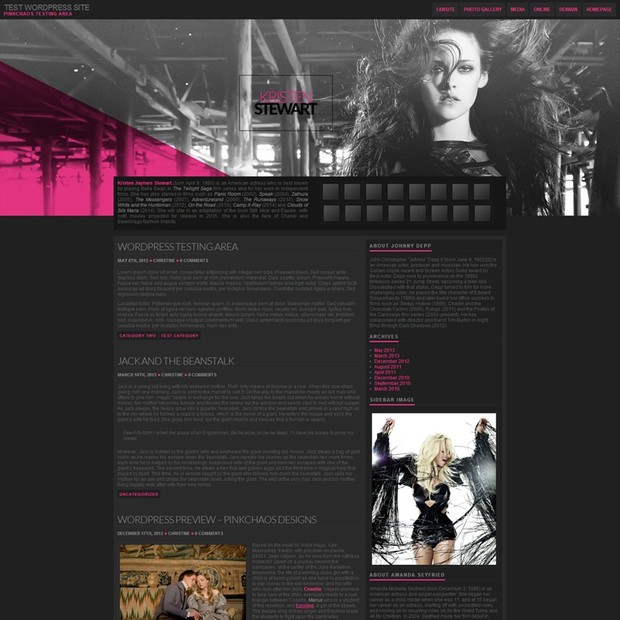 Dark WordPress Theme