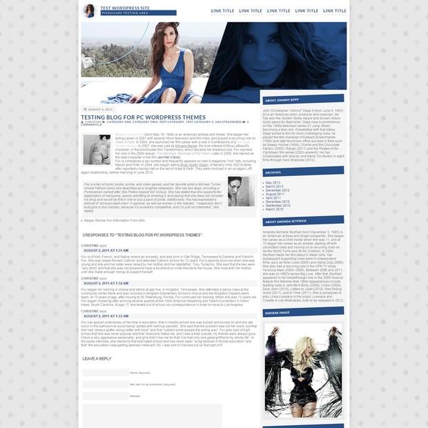 Slim Wordpress Theme