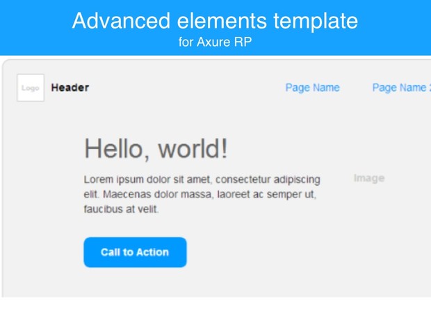 Axure template / Advanced elements