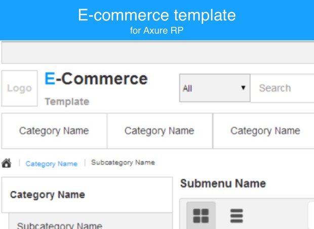 Axure template / E-commerce