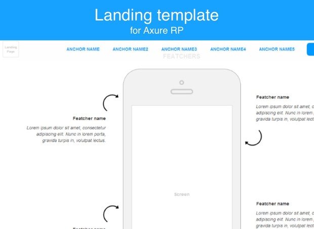 Axure template / Landing