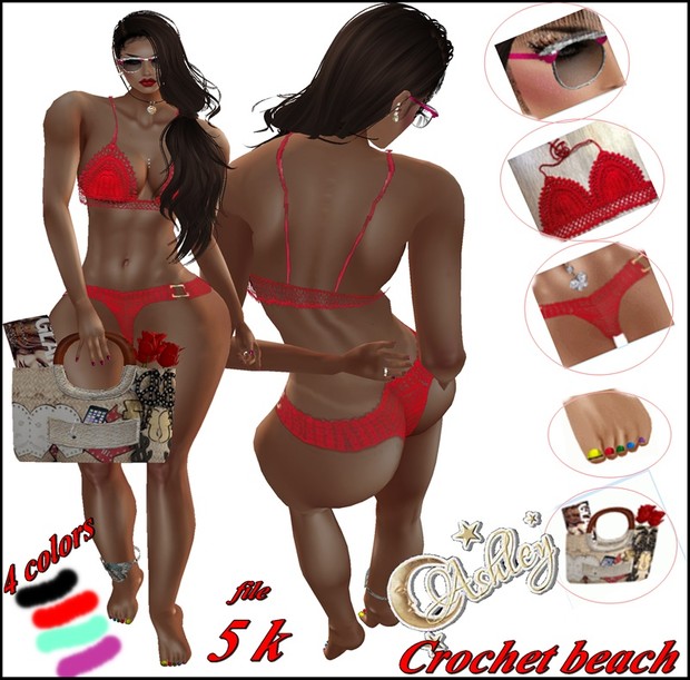 FILE RED CROCHET