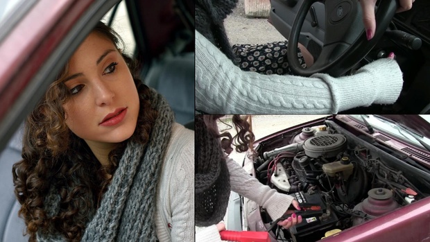 130 : Miss Iris, the old Ford Fiesta ... and every cold morning!