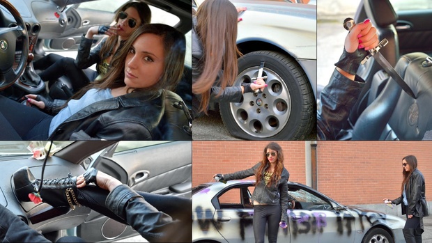 136 Alfa Romeo 166 : The destruction by Miss Iris & Miss Black Mamba