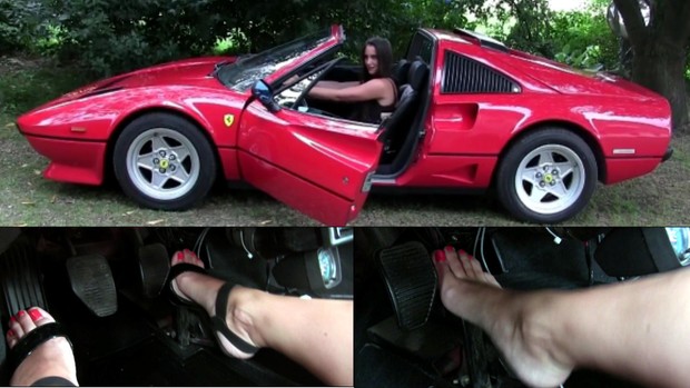 191 : Miss Iris teasing the Ferrari with her sexy feet