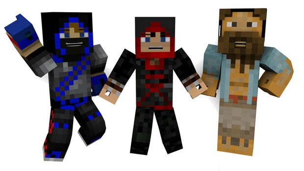 3 minecraft skin renders soggywontonz
