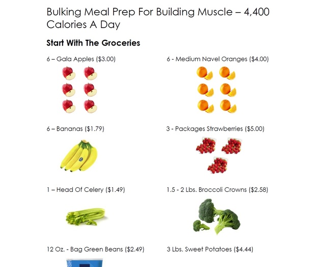 Bulking Meal Prep For Building Muscle - 4,400 Calories A Day