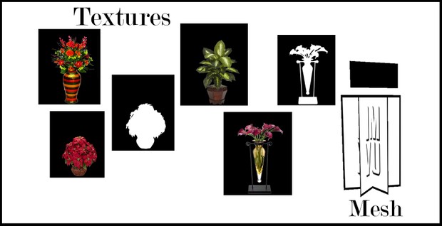 100-Flower Pottery Collection & 1 Mesh
