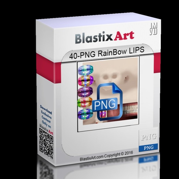40-PNG Rainbow Lips