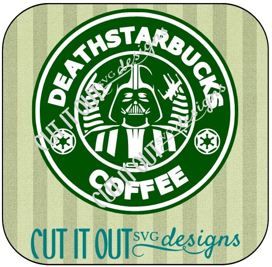 Deathstarbucks Parody Coffee Label SVG design Cut File