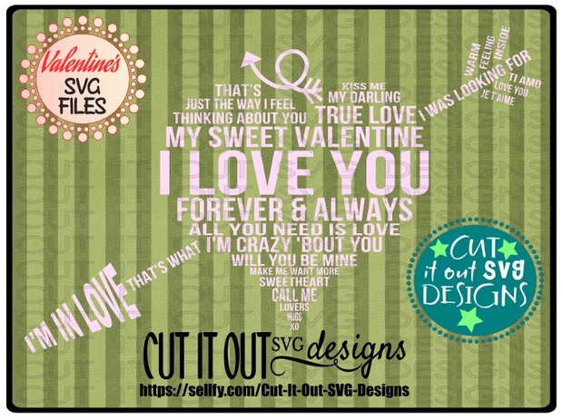 Valentine Subway Heart SVG Cutting File for vinyl, T-shirts, wood signs , coffee mugs, Pillows