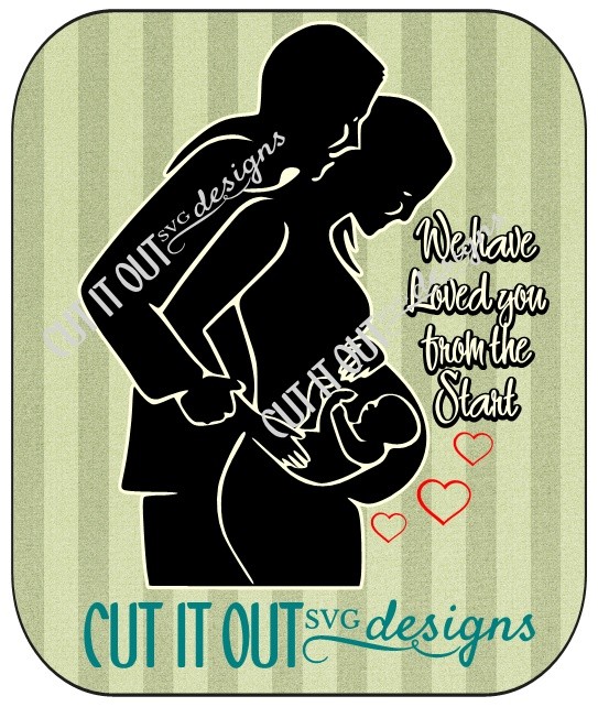 Pregnant Couple SVG for expecting Parents