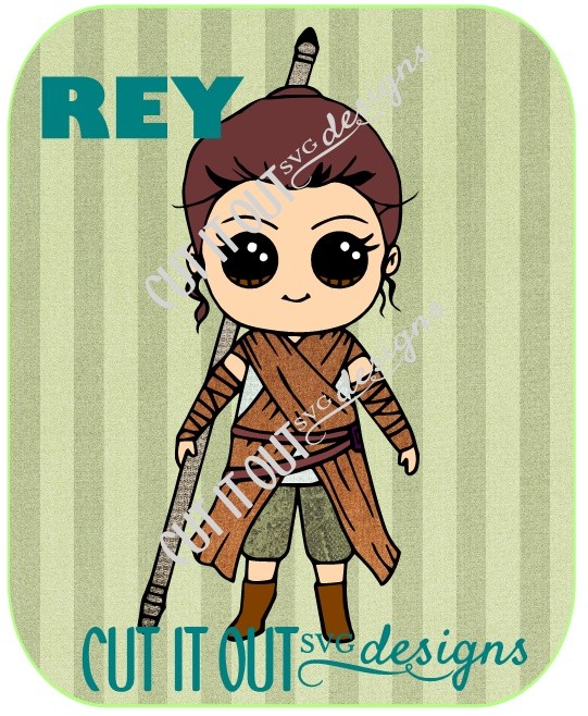 Star Wars: The Force Awakens REY From Star Wars SVG File