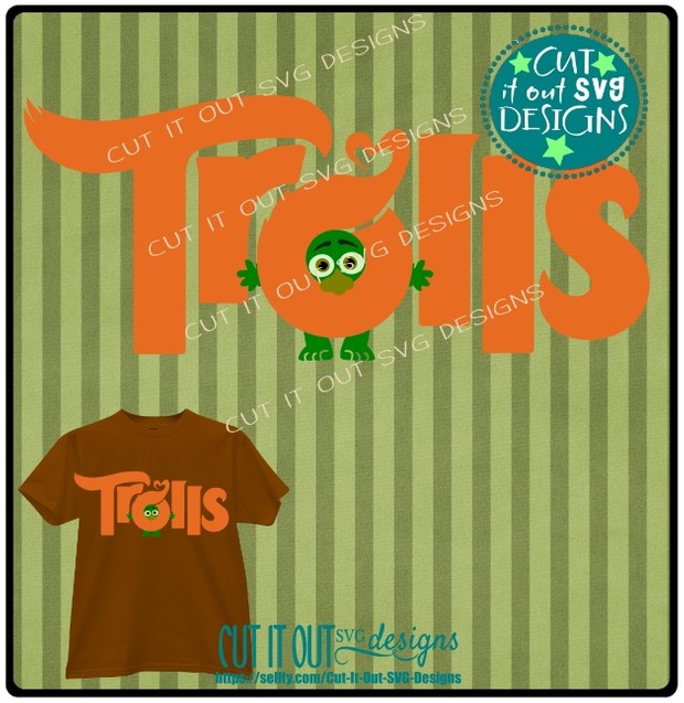 Troll Peeking Title - SVG Cutting File perfect for vinyl, scrapbooking, T-shirts