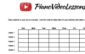 Daily Piano Practice Sheet - FREE Download