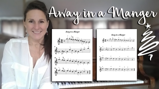 Away in a Manger Sheets - Beginner Piano and Easy Chord Versions