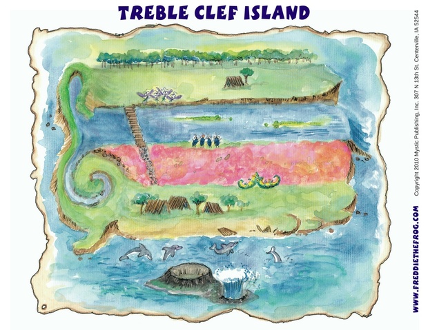Treble Clef Island Map (Poster Size Resolution)