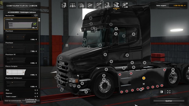 Scania T (RJL): Carénages Lisses