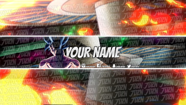 EPIC Goku YouTube Banner Template