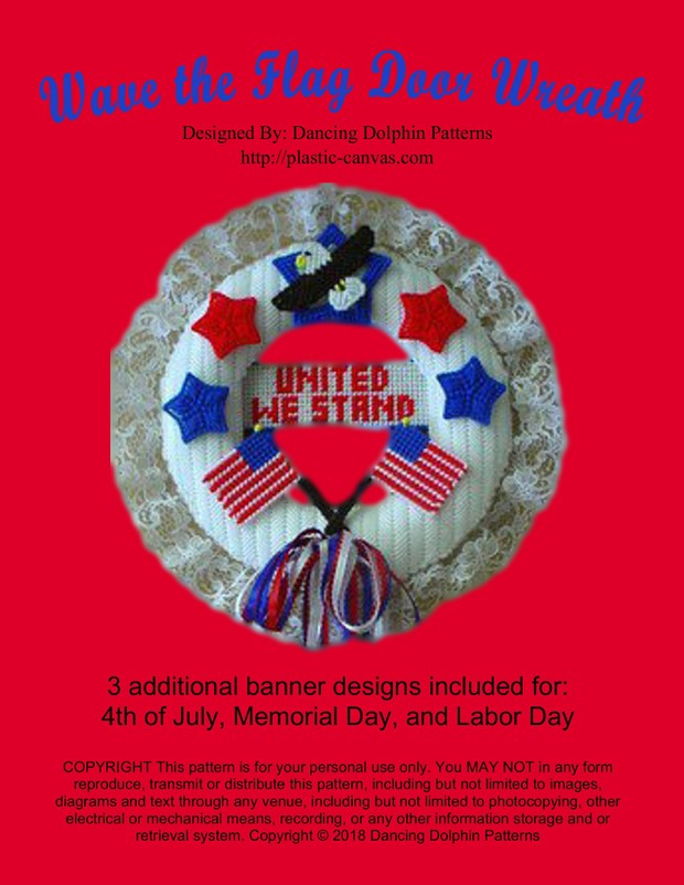 041 - Wave the Flag Door Wreath