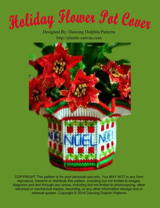 193 - Holiday Flower Pot Cover