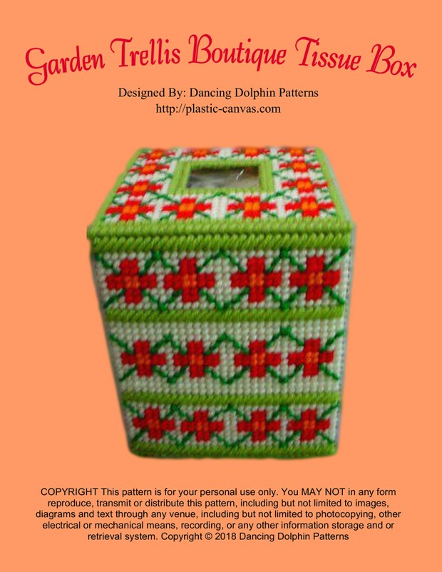247 - Garden Trellis Boutique Tissue Box