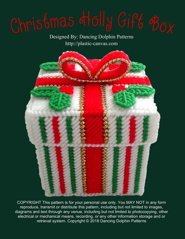 375 - Christmas Holly Gift Box