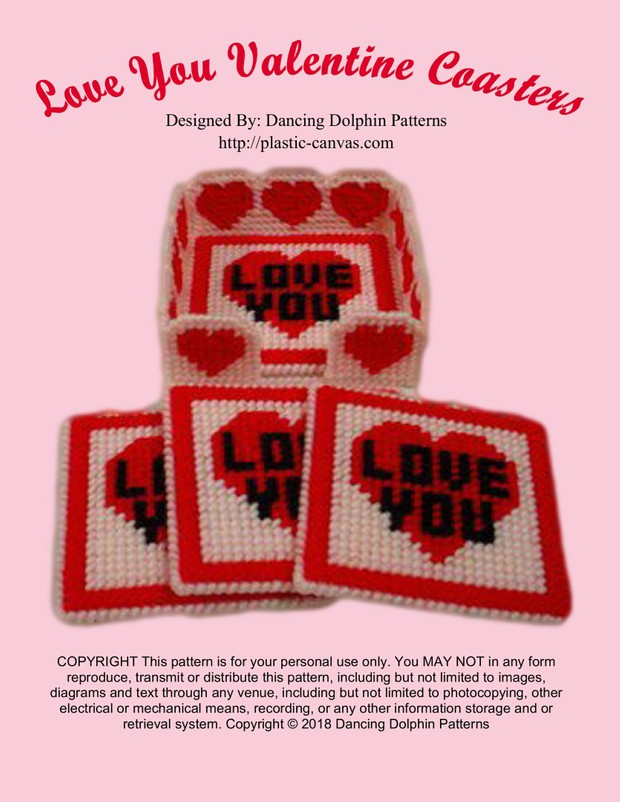344 - Love You Valentine Coasters