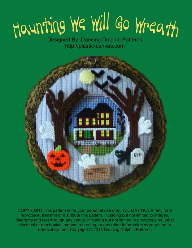 086 - Haunting We Will Go Door Wreath