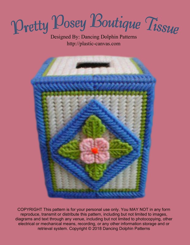 097 - Pretty Posey Boutique Tissue Box