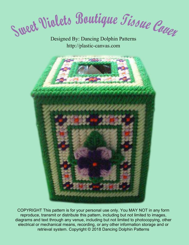 345 - Sweet Violets Boutique Tissue Cover