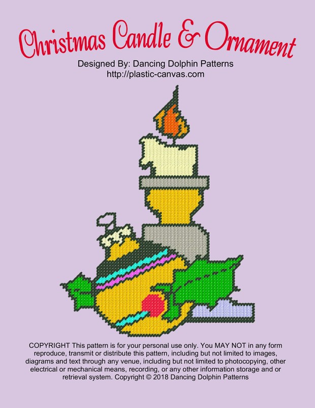 605 - Christmas Candle & Ornament