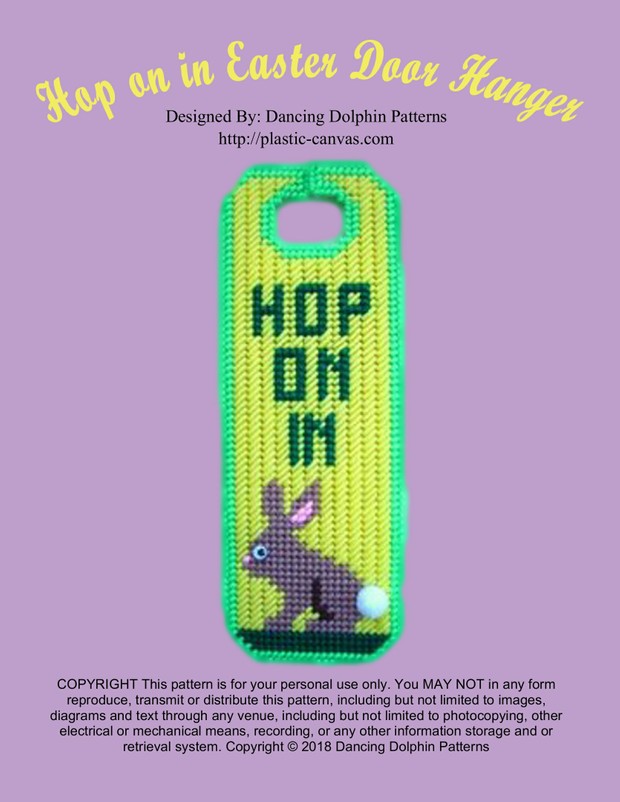 434 - Hop on in Easter Door Hanger