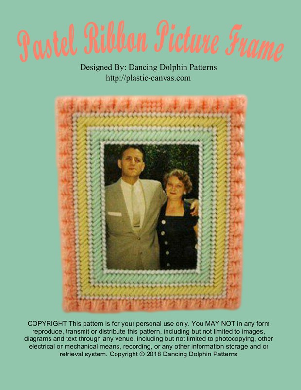 171 - Pastel Ribbon Picture Frame