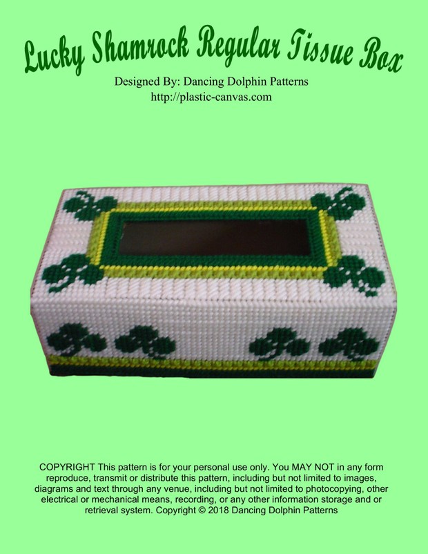 298 - Lucky Shamrock Regular Tissue Box