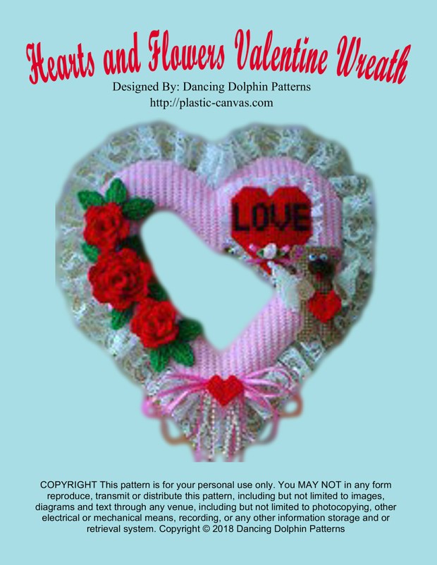 070 - Hearts and Flowers Valentine Wreath