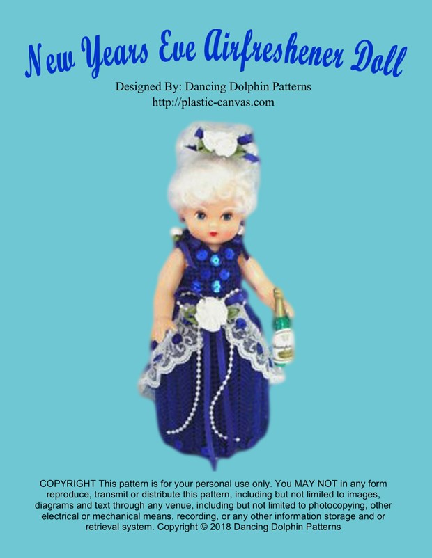423 - New Years Eve Airfreshener Doll