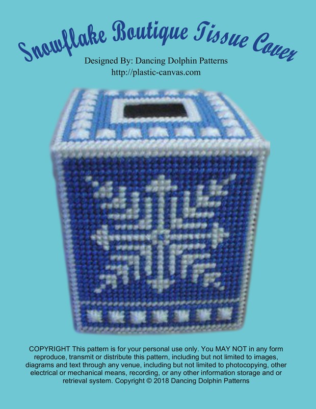 341 - Snowflake Boutique Tissue Cover