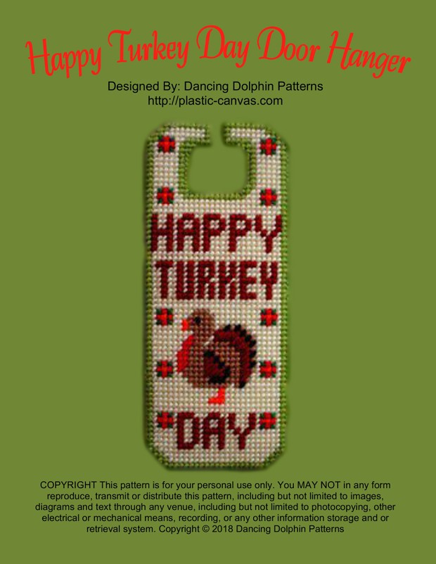 330 - Happy Turkey Day Door Hanger