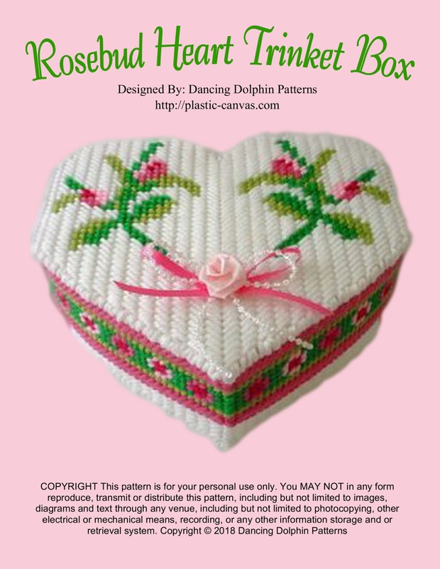 359 - Rosebud Heart Trinket Box