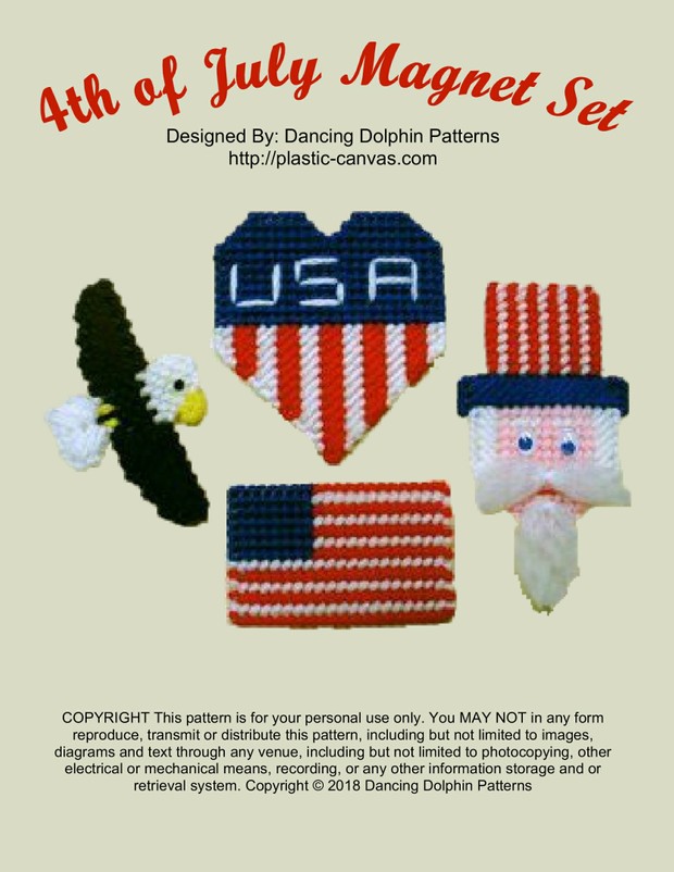 329 - 4th of July Magnet Set