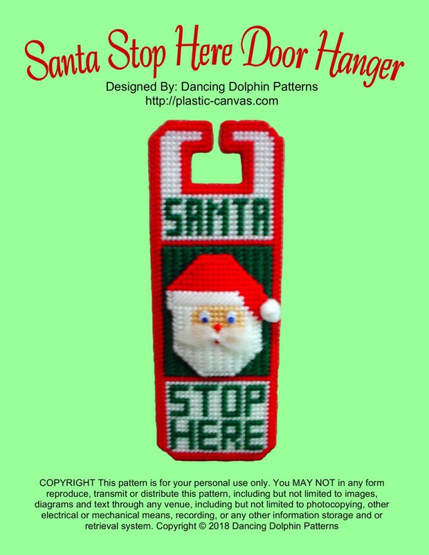 261 - Santa Stop Here Door Hanger
