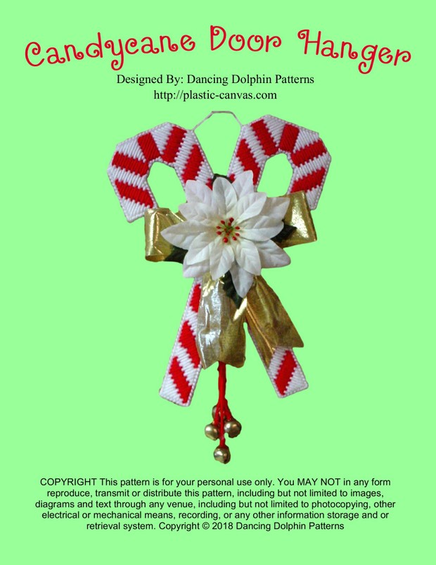 277 - Candy Cane Door Hanger