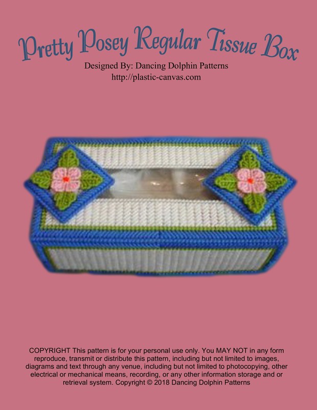 098 - Pretty Posey Regular Tissue Box