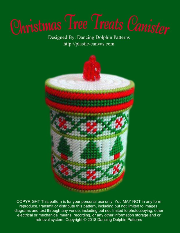 255 - Christmas Tree Treats Canister